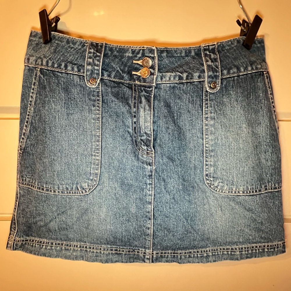 Westport Light Blue Denim Mini Skort